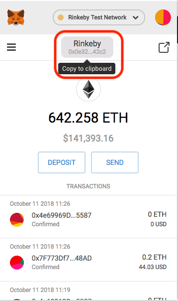 metamask and the rinkeby testnet ether
