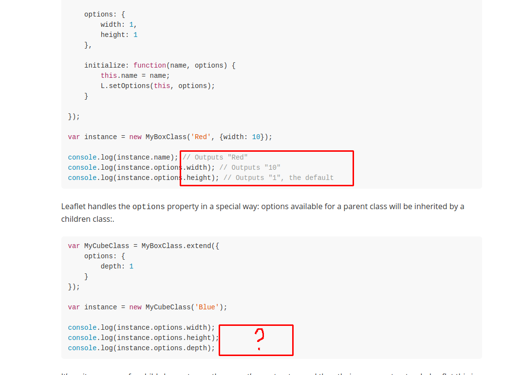 Add console output to Extending Leaflet example page · Issue #5920 ...