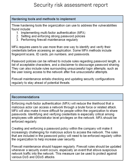 Network Hardening