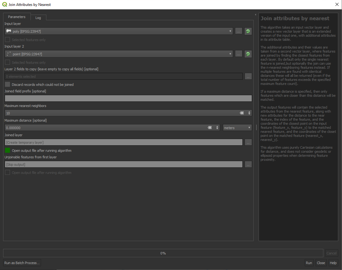 "Join attributes by nearest" tool defaults to "None" when using Max