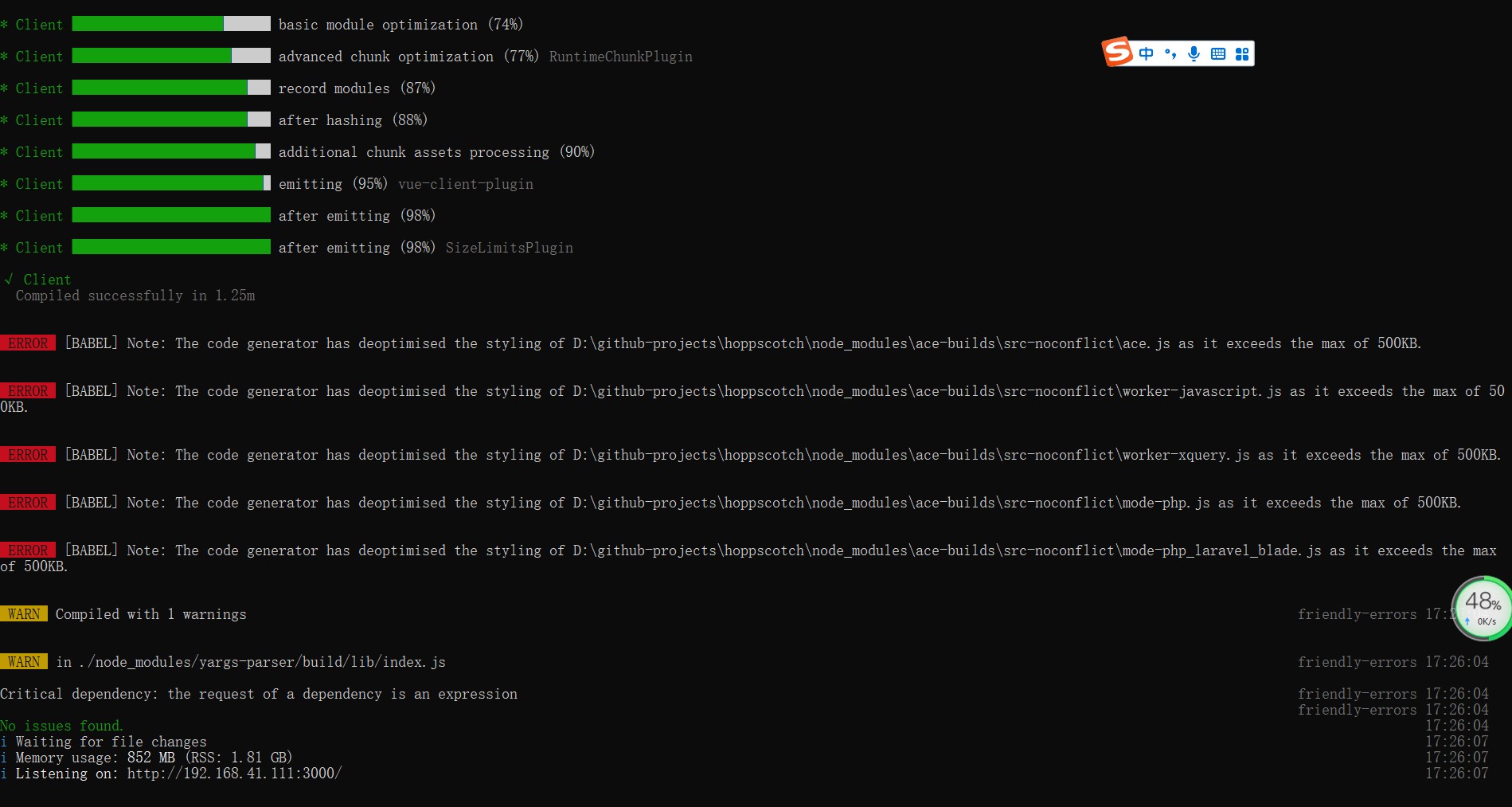 npm install => npm run dev ，problems occurred。 npm 7.20.0 ,help me