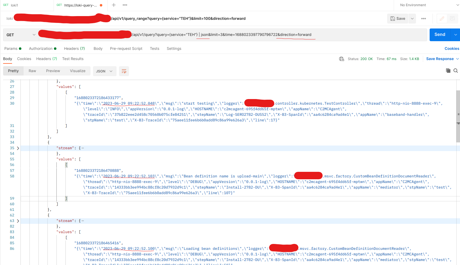 Wrong Sorting Of Logs After Applying JSON Parser With loki api v1 