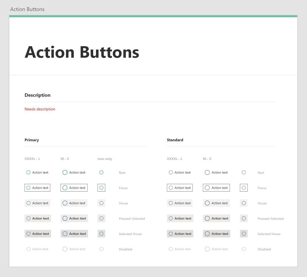 ActionButton: Update to match design toolkit · Issue #6397 · microsoft ...
