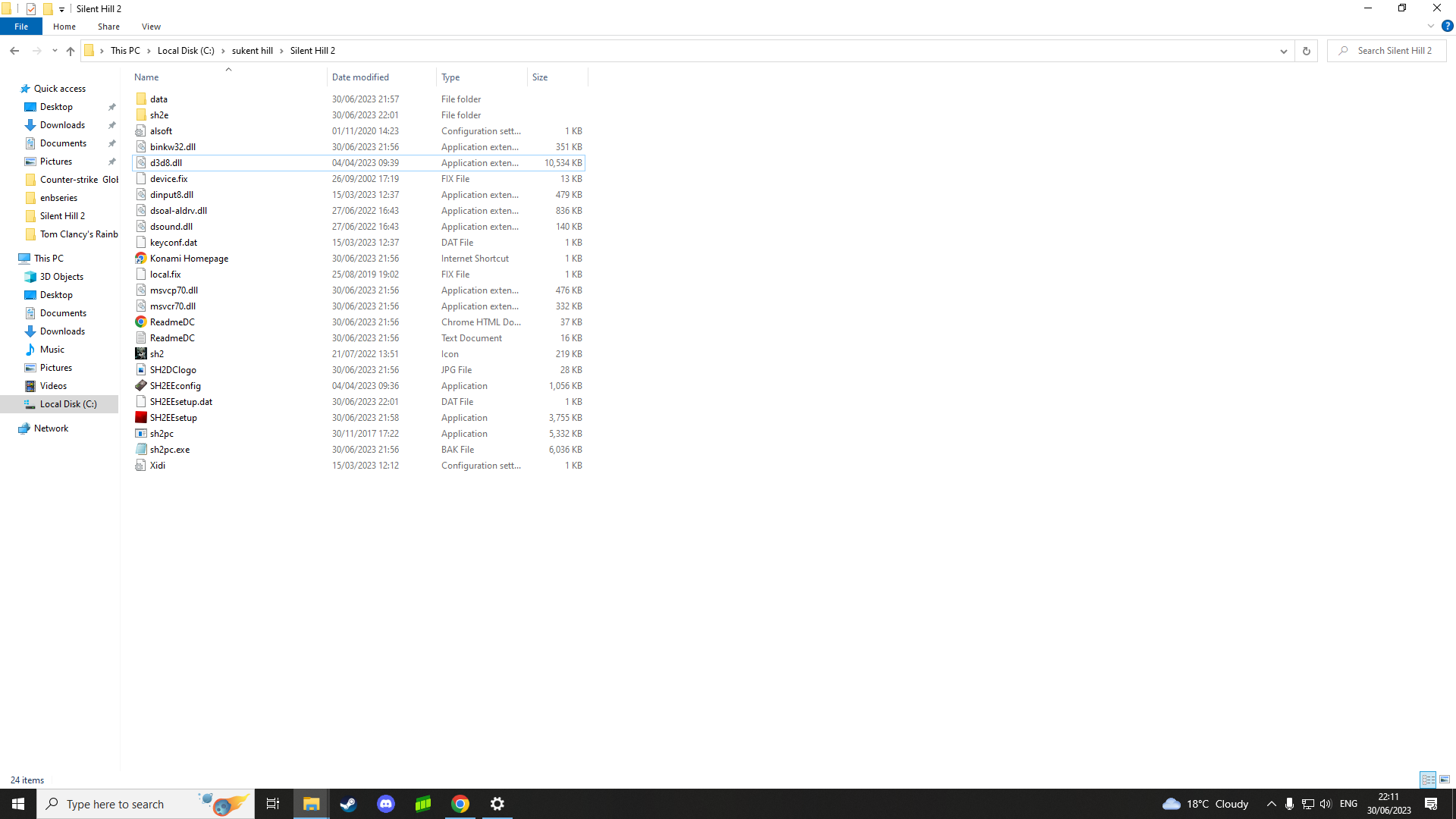 Cant open sh2pc.exe · Issue 807 · elishacloud/SilentHill2