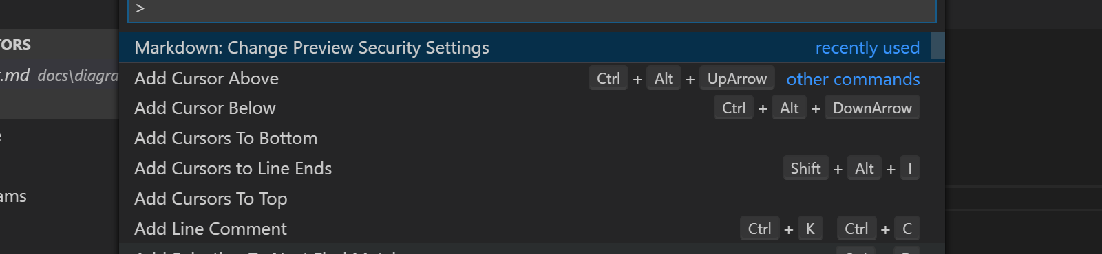 change-markdown-security-settings