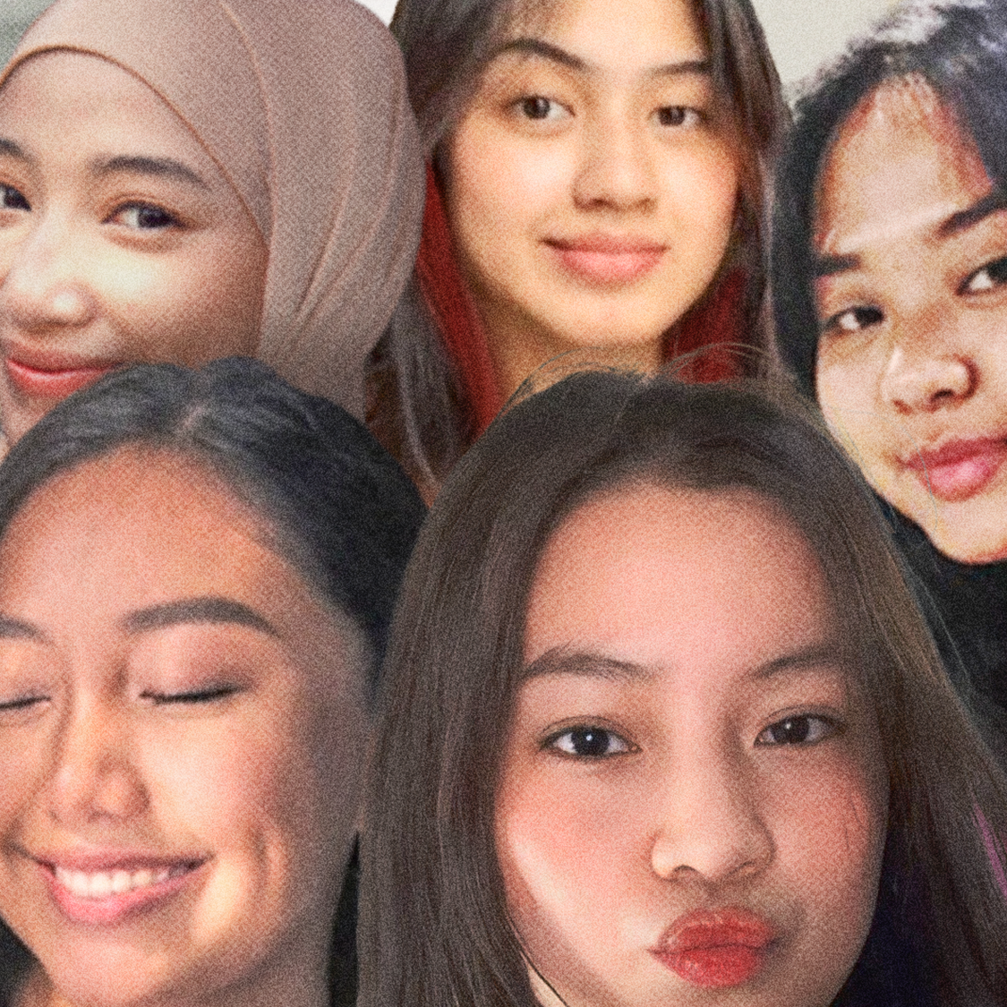 a selfie of Maya, Hamza, Gabbie, Mariz and Pamela