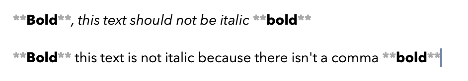 Incorrect italics when text surrounded by bolded text · Issue #685 ...