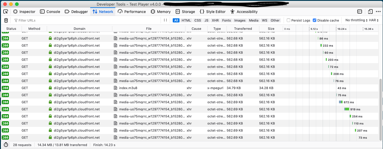 Infinite buffering (redownloading first TS file thousands of times