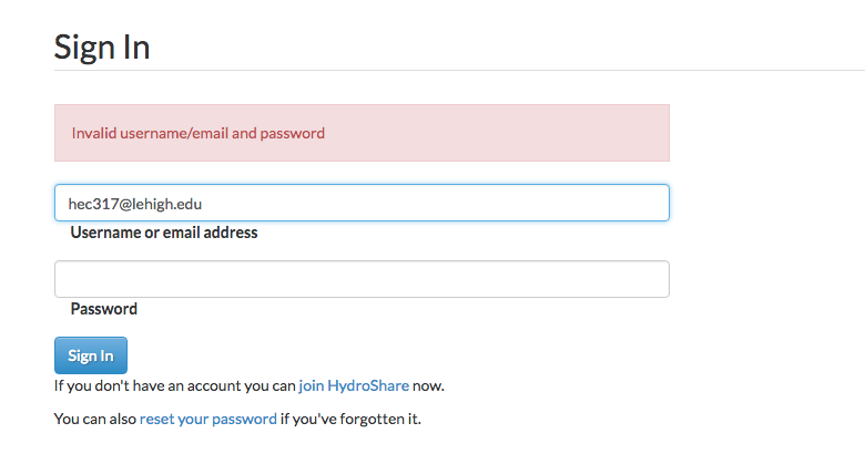 Invalid username/email error message improvement · Issue