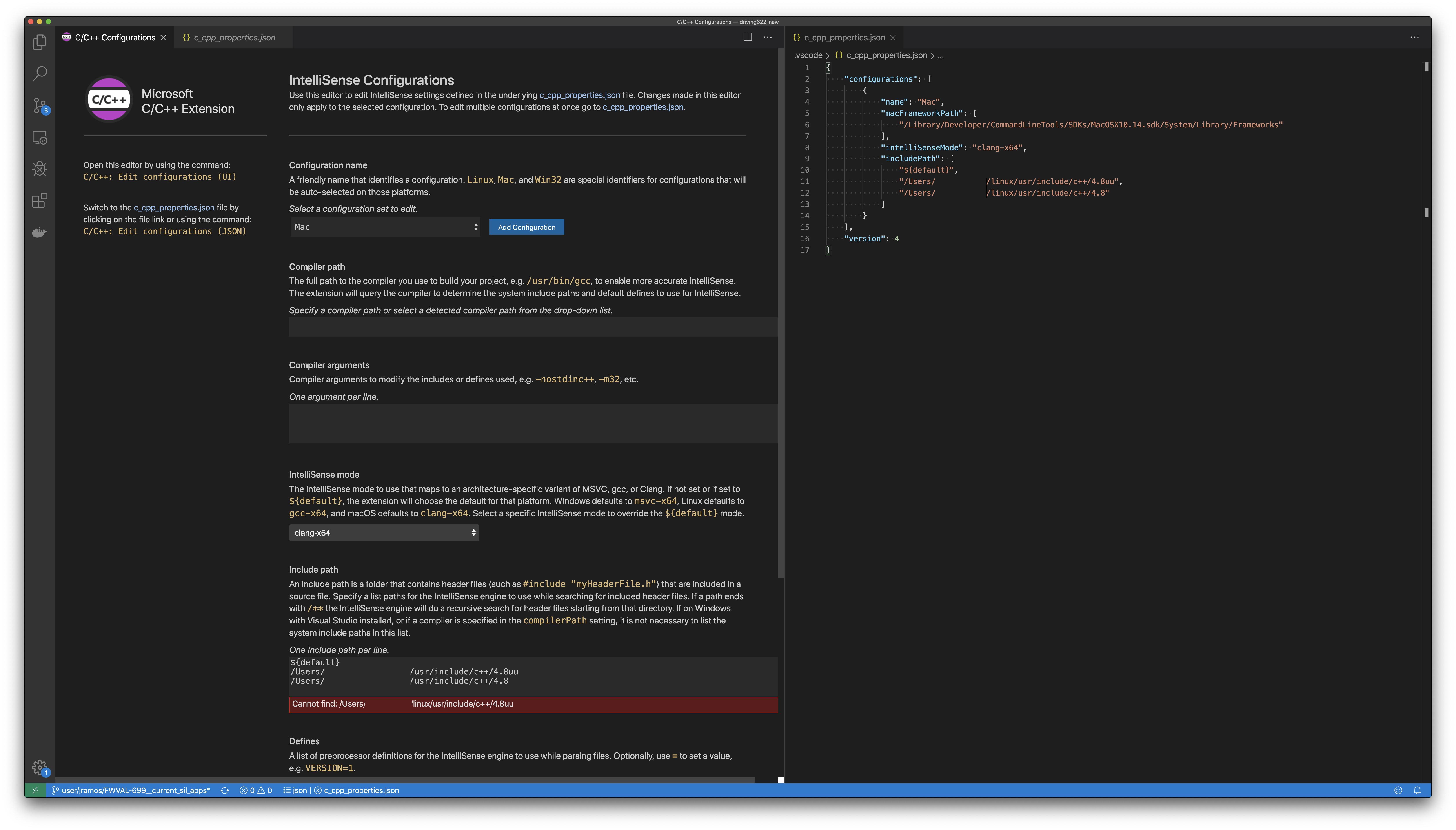 c in visual studio code