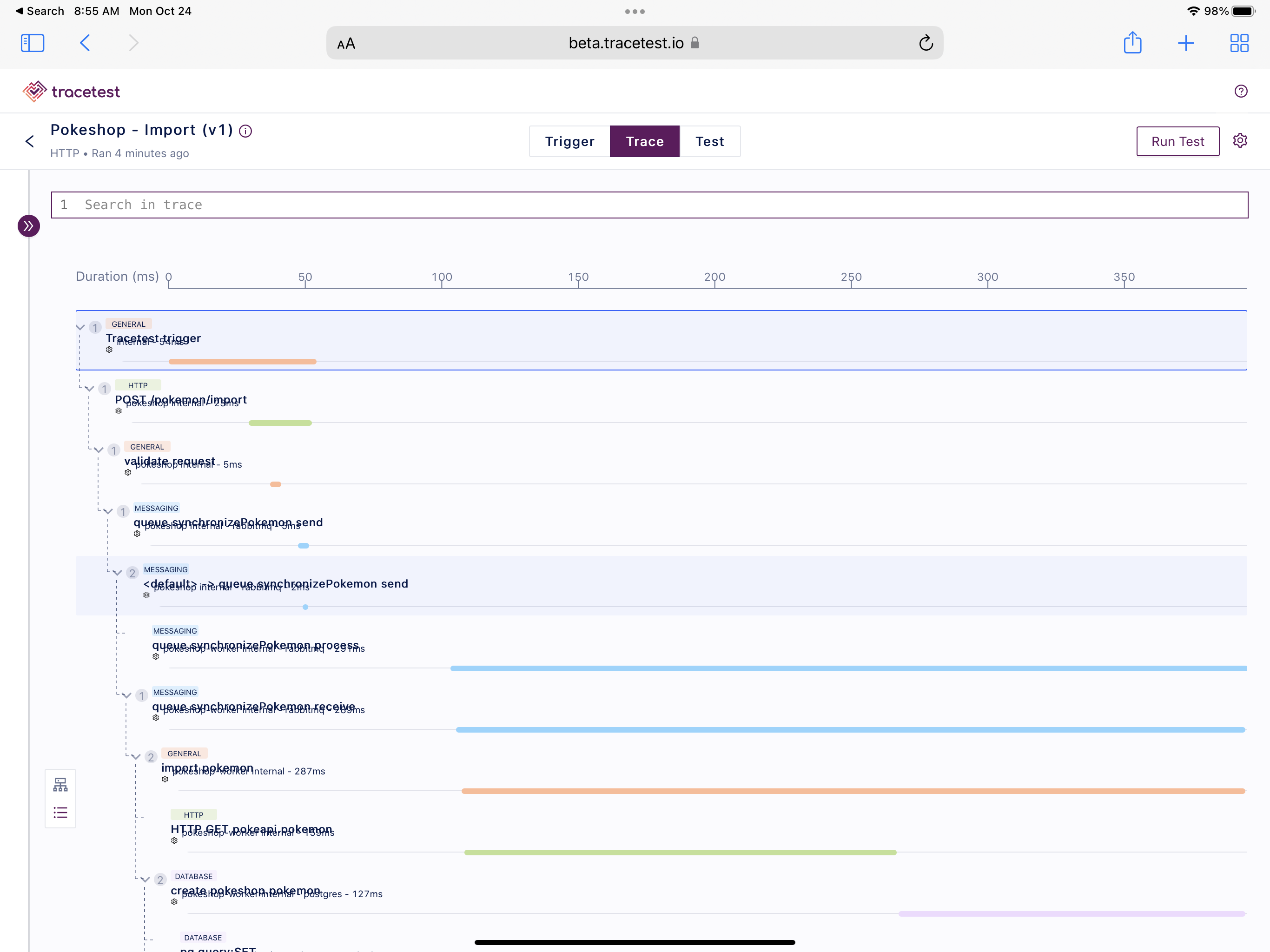 Rendering issue on iPad Pro · Issue #1415 · kubeshop/tracetest · GitHub