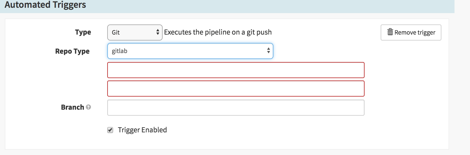 Gitlab trigger type has unlabeled fields · Issue #3166 · spinnaker ...