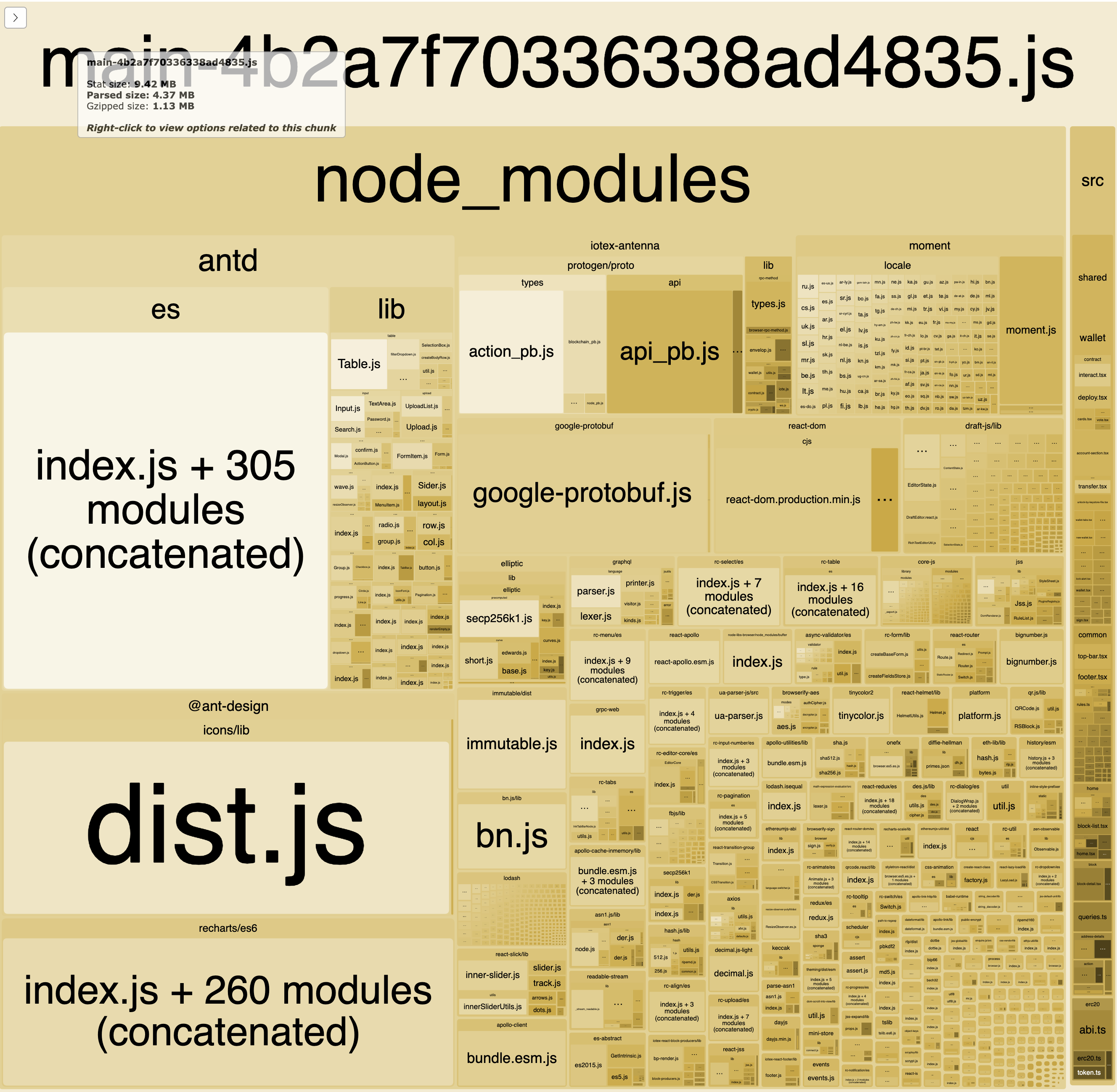 optimize main.js bundle size · Issue 923 · iotexproject/iotexdesktop