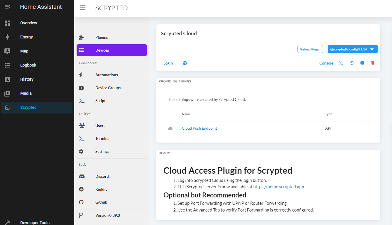 install the cloud plugin · Issue #973 · koush/scrypted · GitHub