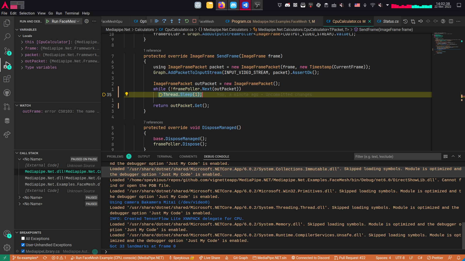 BlazePoseCpuCalculator crashing · Issue #21 · cosyneco/MediaPipe.NET ...