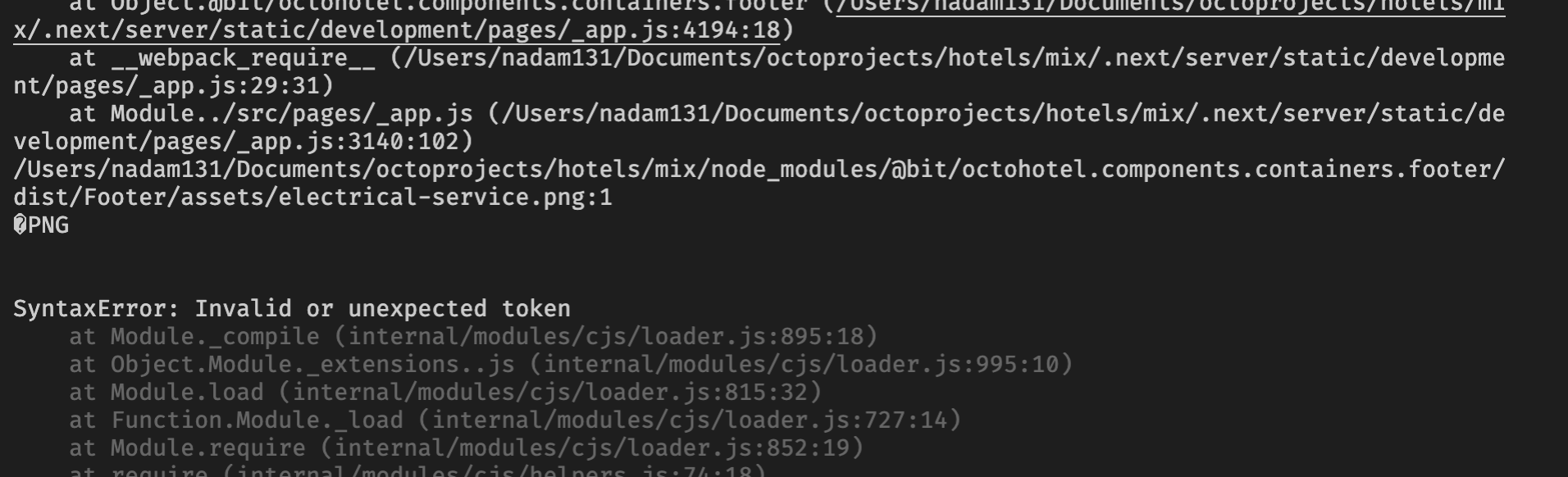 [SSR] PNG SyntaxError with node_modules assets on server side · Issue ...