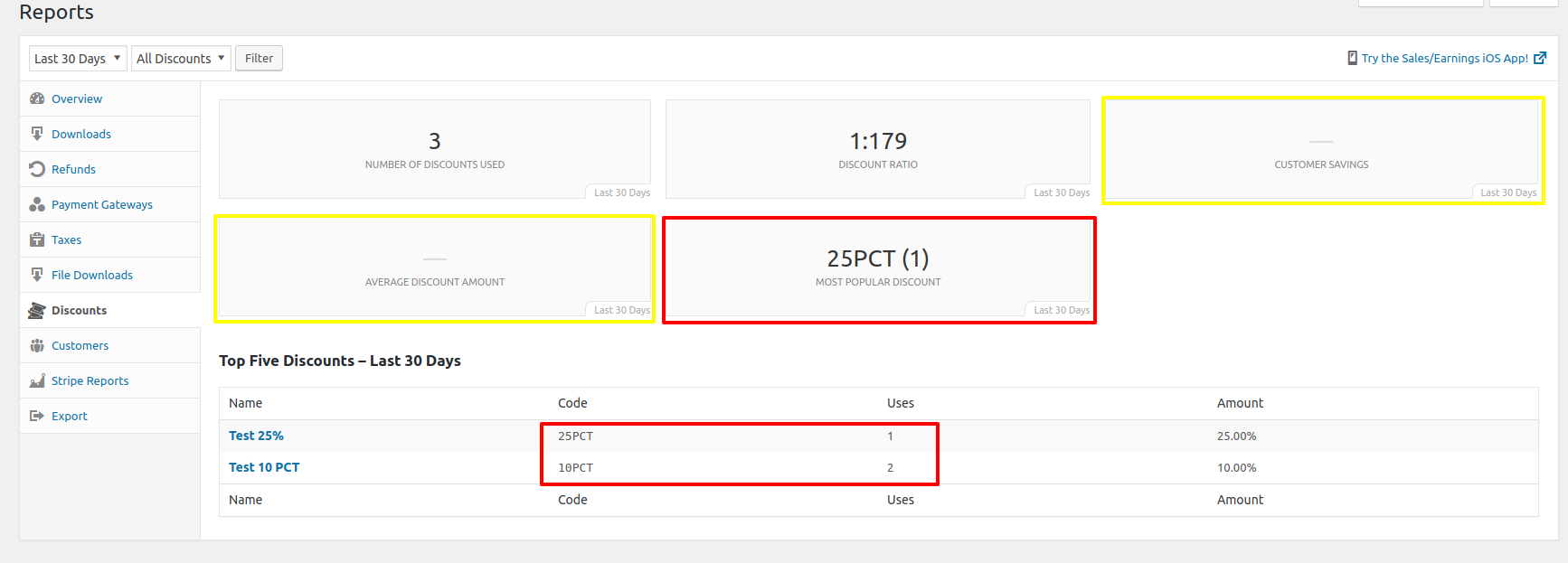 3-0-discount-report-issues