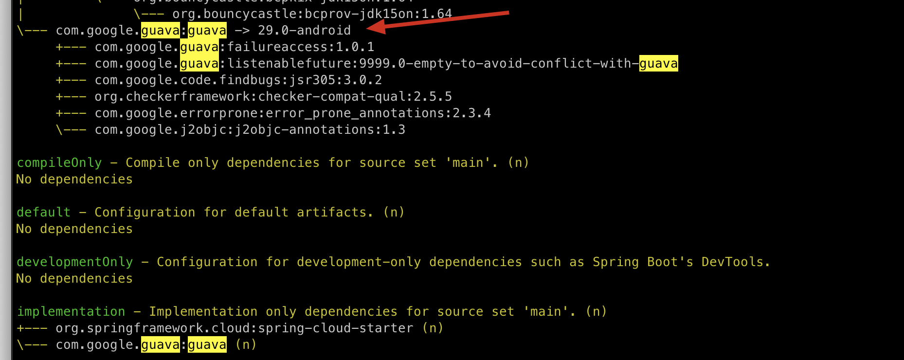 Spring Cloud GCP's BOM (via Hoxton.SR5) using Guava (Android version ...