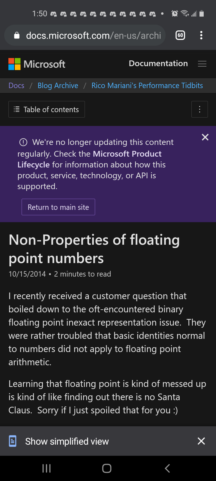 "We're no longer updating this content regularly" banner is redundant ...