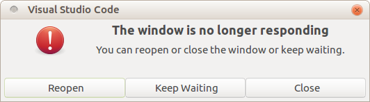 vscode stucks after opening big cpp file: Window is no longer ...