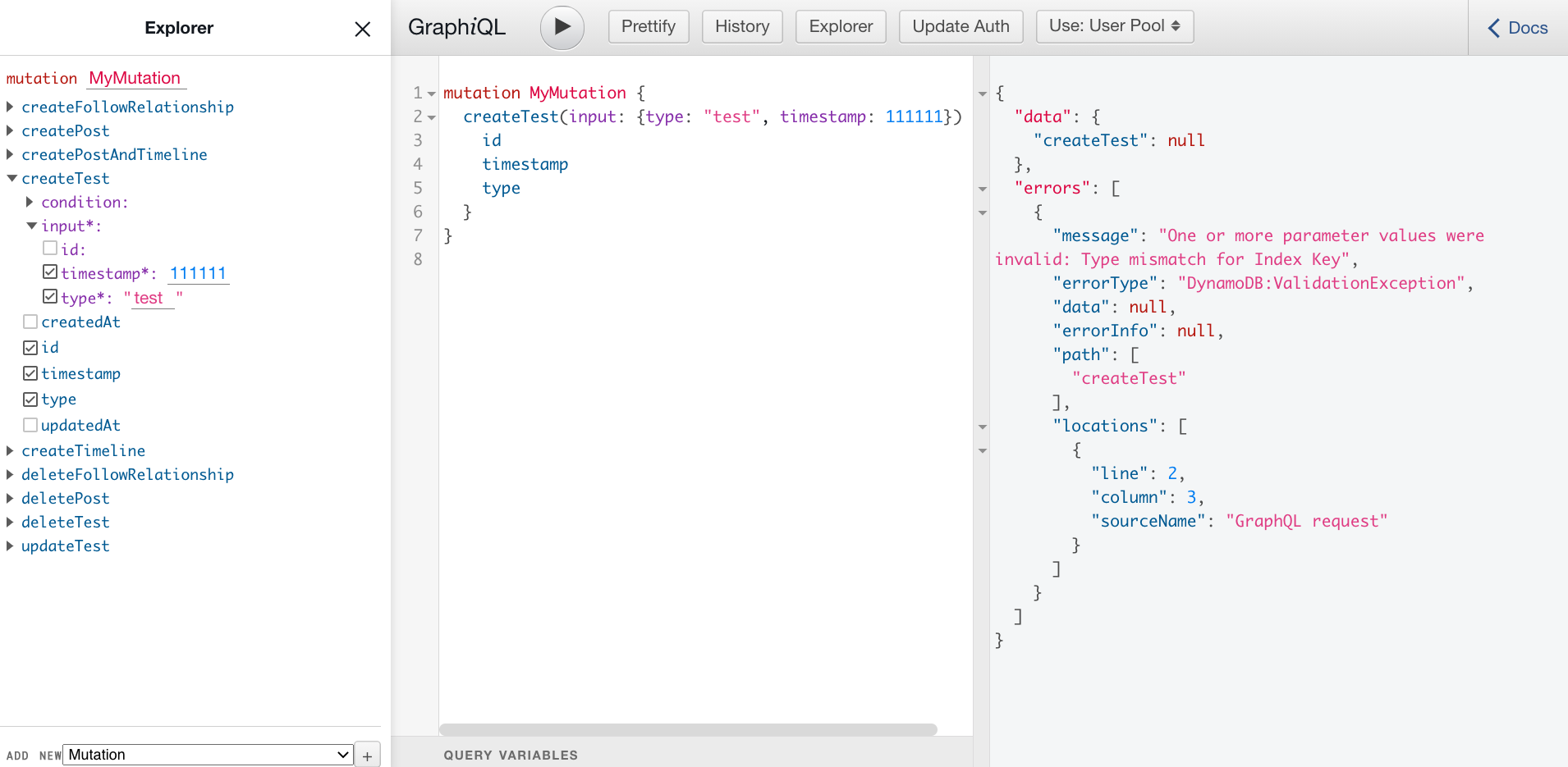 Amplify GraphiQL error using @key with AWSTimestamp type · Issue #6436 ...