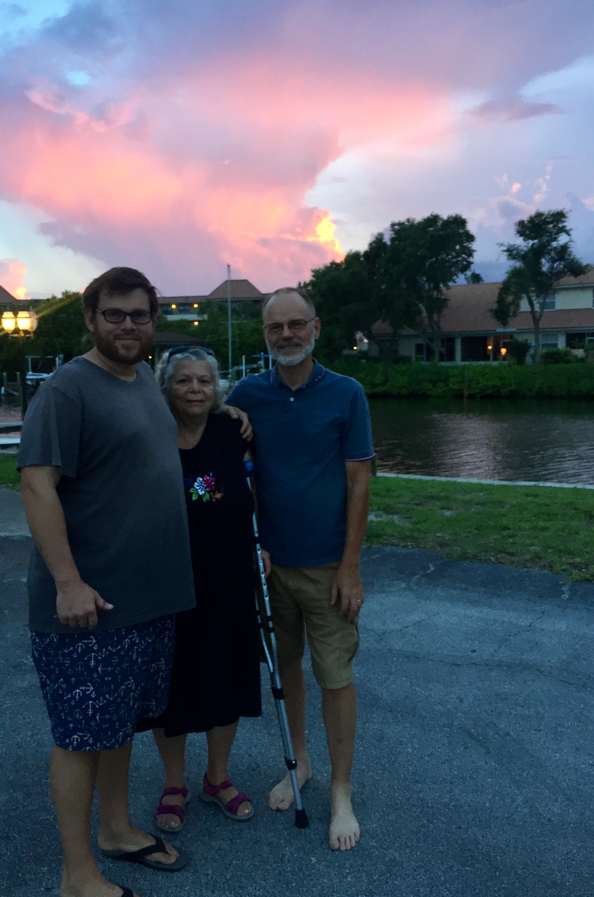 sunset with GranMiri and Papa