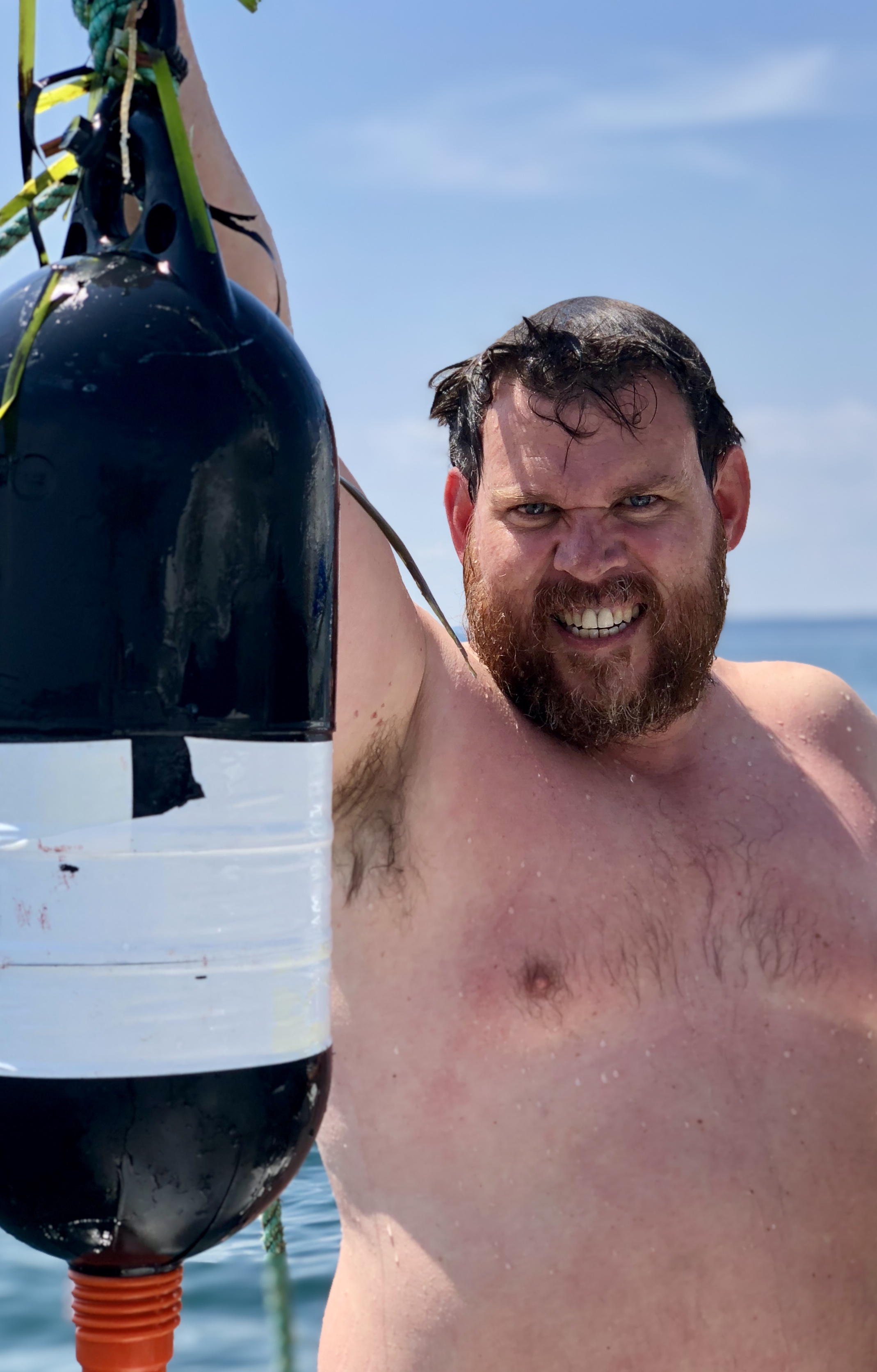 Jacob with the lobster float