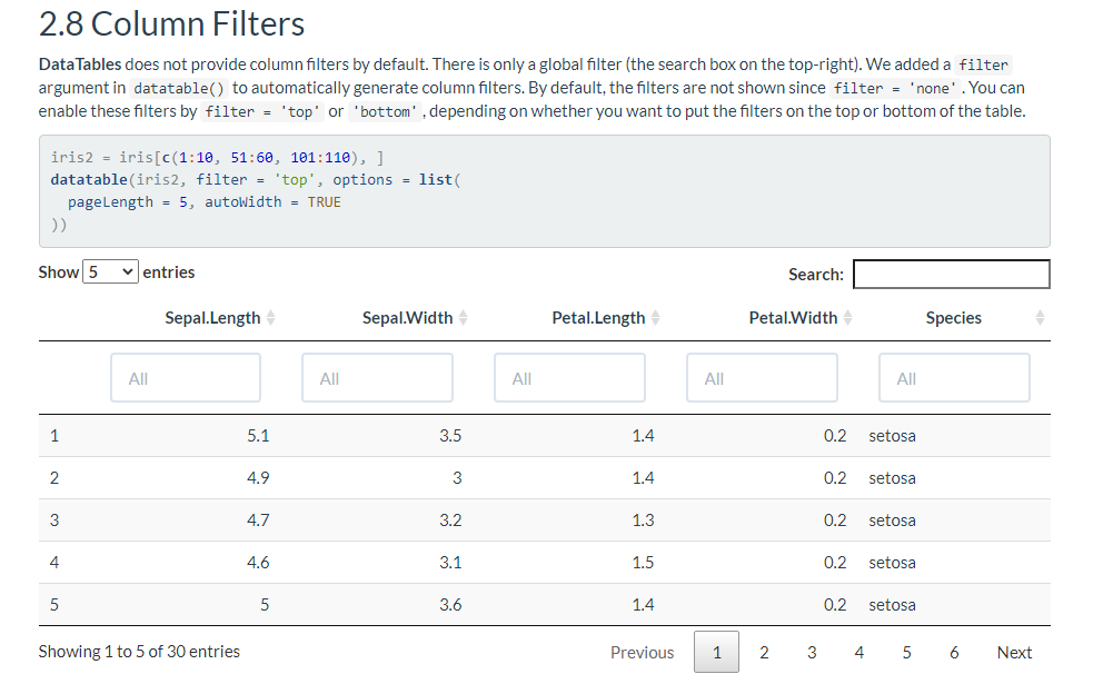 Add filter to data tables · Issue #109 · OHDSI/CohortDiagnostics · GitHub