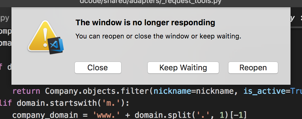 The window is no longer responding in python language mode · Issue ...