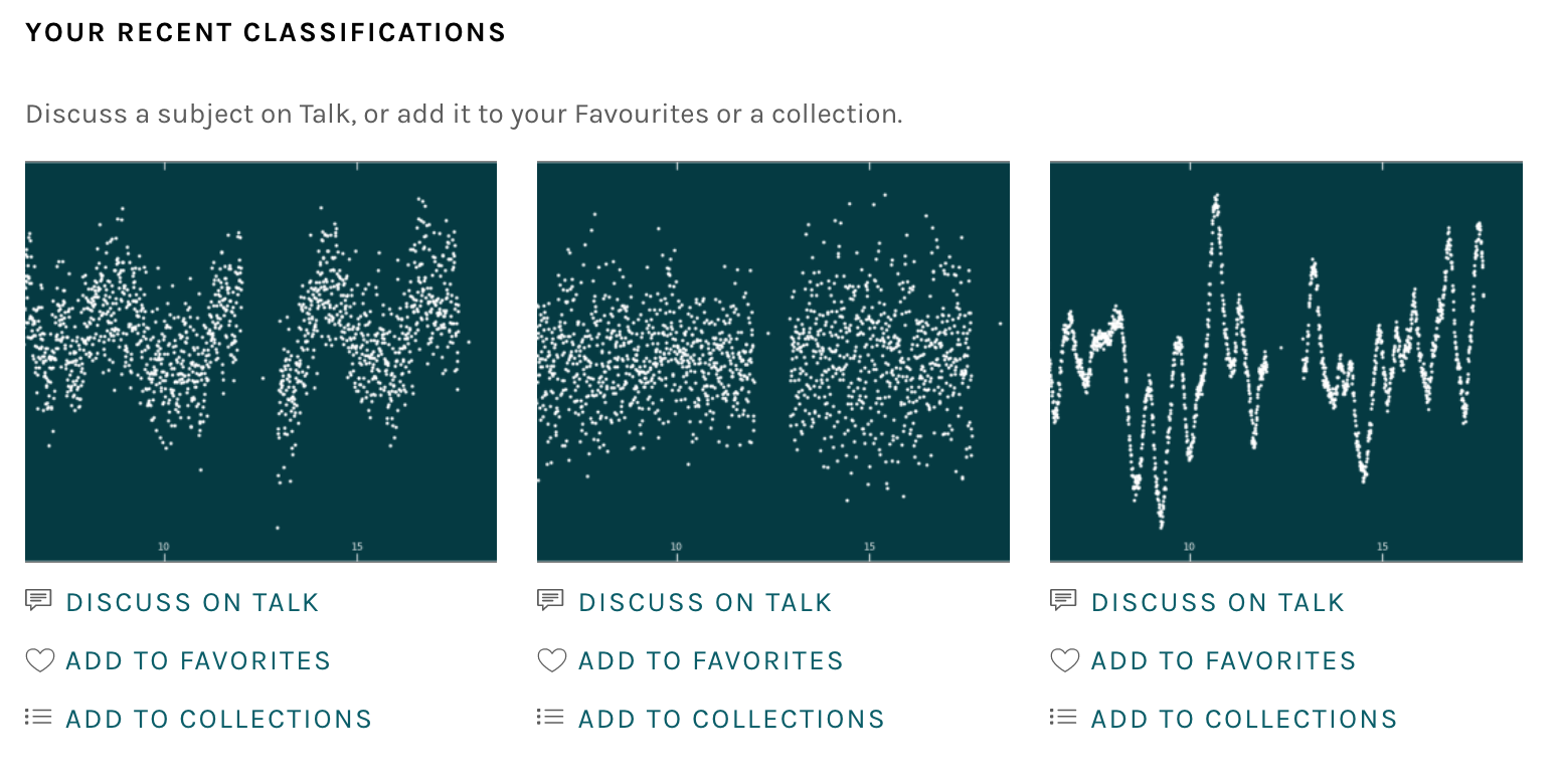 Recent Classification Classifier Page: Subjects in