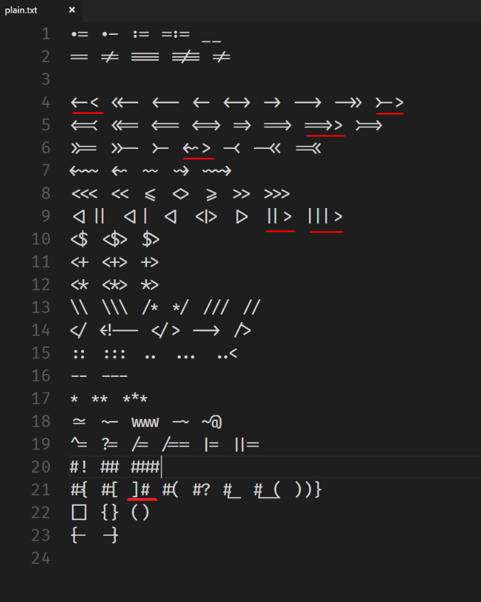 Error display in ligature fonts. · Issue 33638 · microsoft/vscode · GitHub