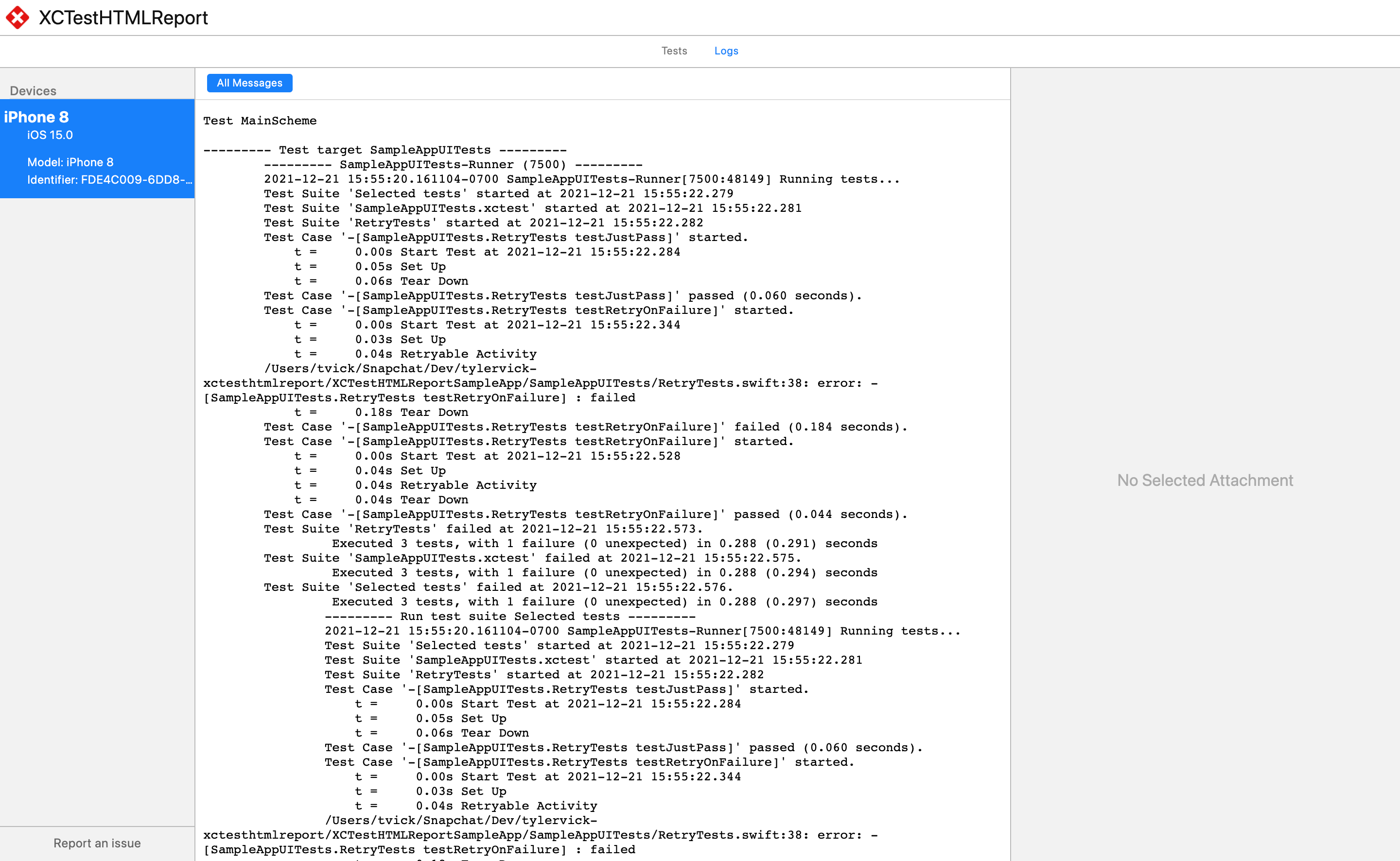 XCTestHTMLReportTests_index html