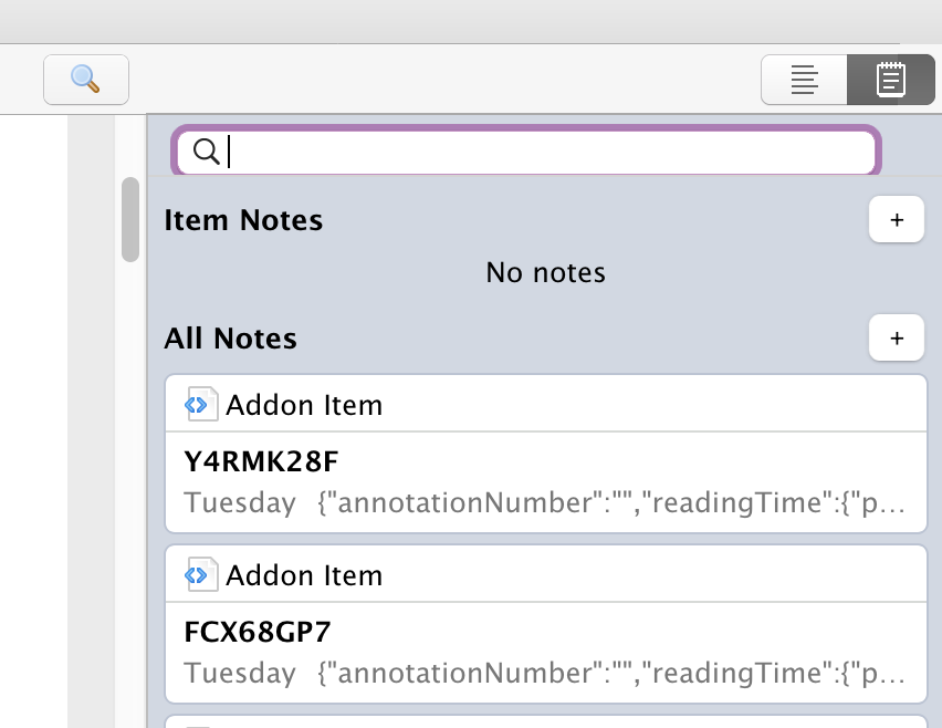 Record reading information in a single note rather than a note for a ...