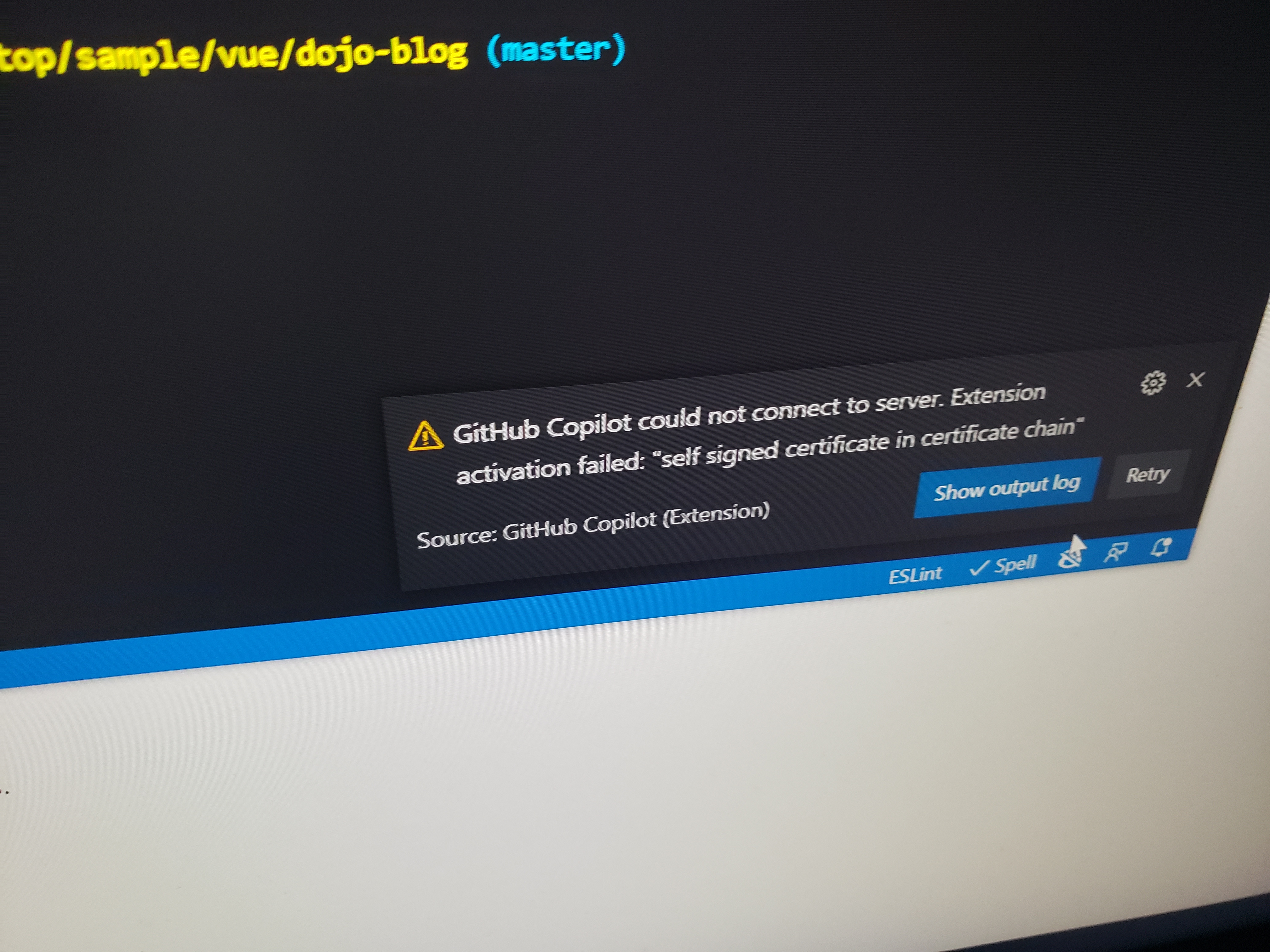 Copilot connection error in vscode · community · Discussion #30107 · GitHub