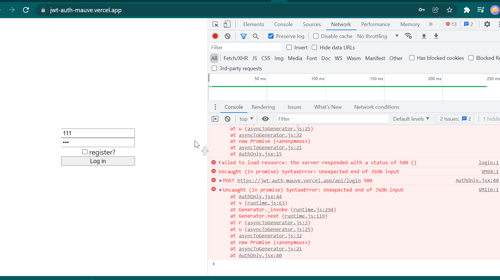 Review by Secret333Boy · Pull Request #1 · Secret333Boy/jwtAuth · GitHub