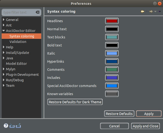 Improve support for the dark theme · Issue #60 · de-jcup/eclipse ...