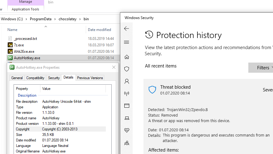 AutoHotKey.exe seen as virus from Microsoft Defender · Issue 2072