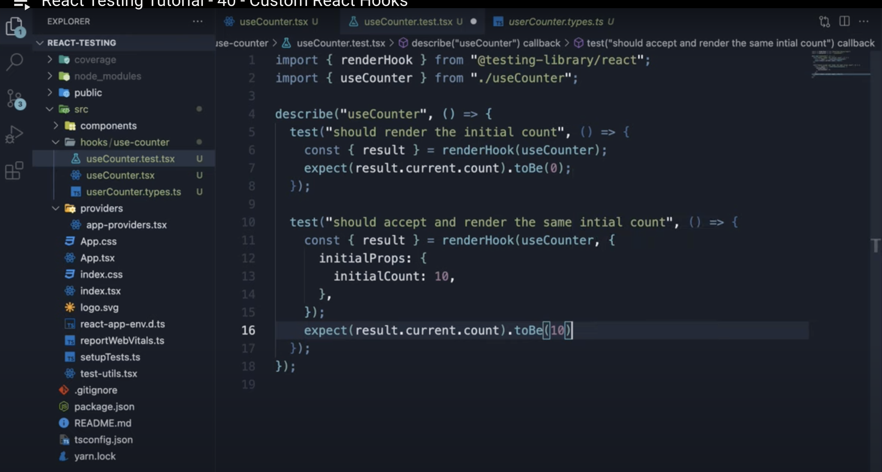 Testing React - JEST + RTL · GitHub