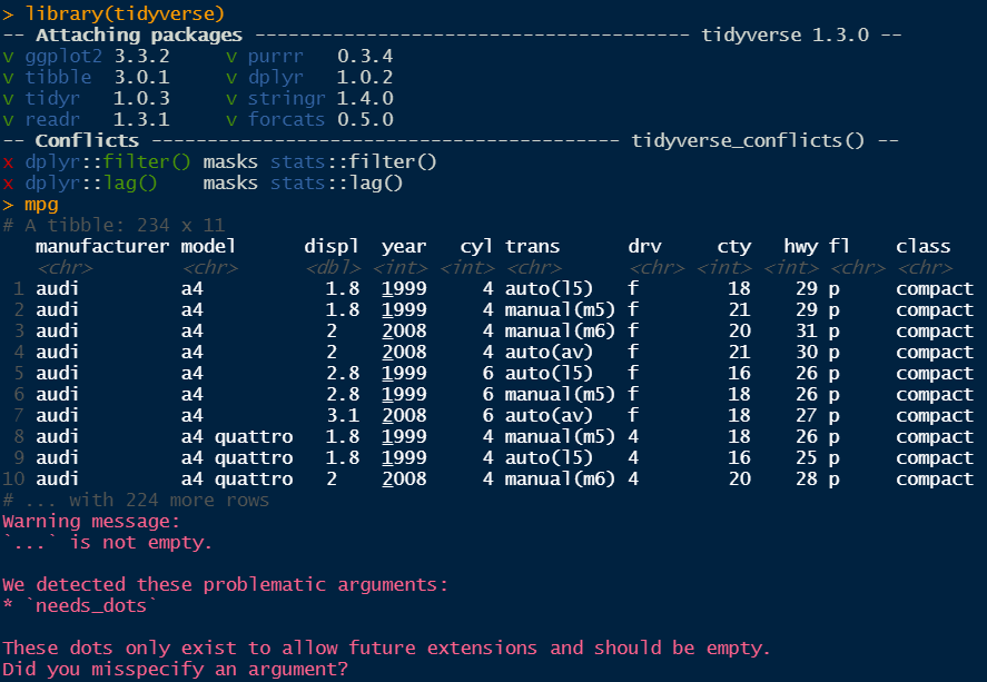 mpg gives a warning · Issue #4218 · tidyverse/ggplot2 · GitHub