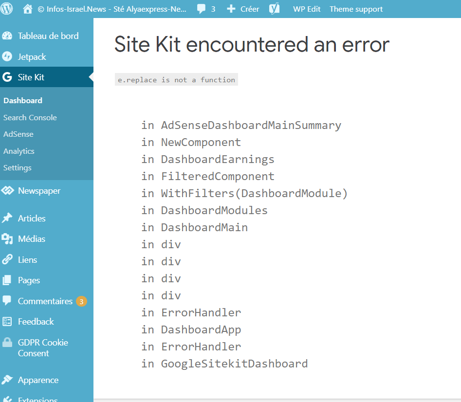 Errors plugin not listed · Issue #1272 · google/site-kit-wp · GitHub