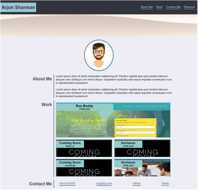 GitHub - arjunsharman06/professional_portfolio: Professional Portfolio ...