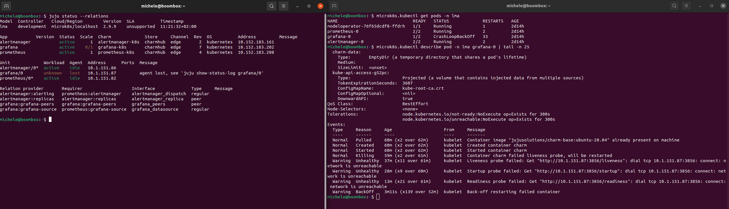 Liveness probe fails · Issue #22 · canonical/grafana-k8s-operator · GitHub