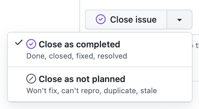 Extract new "Close issue" dropdown buttons · Issue #5678 · refined ...