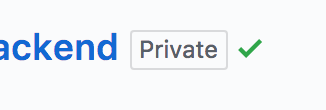 status on private repo