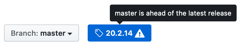 default branch not tagged