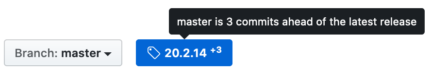default branch not tagged