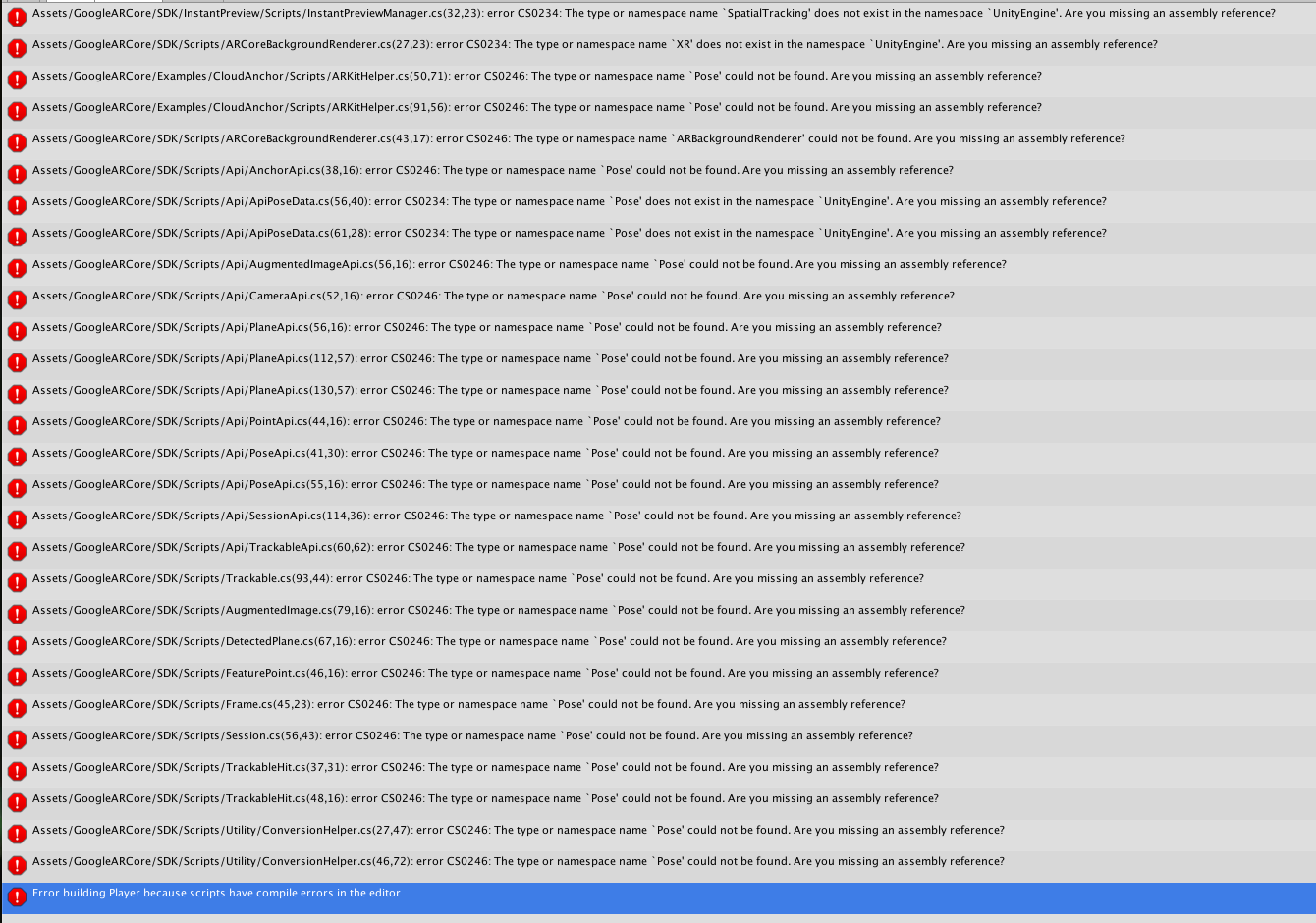ARCore 1.2 issues · Issue #214 · google-ar/arcore-unity-sdk · GitHub