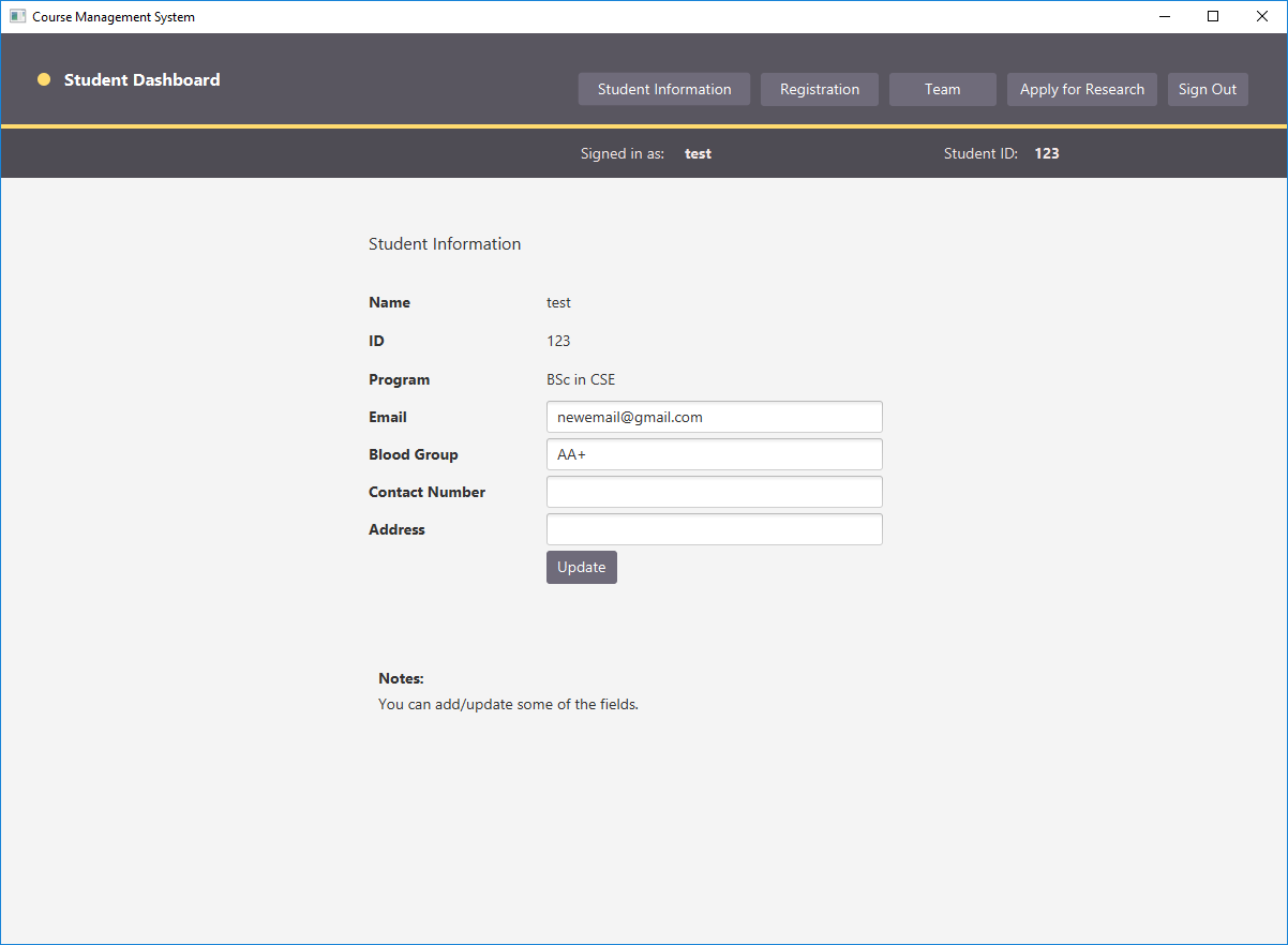 GitHub - TanvirSojal/Course-Management-System: JavaFX software mainly ...