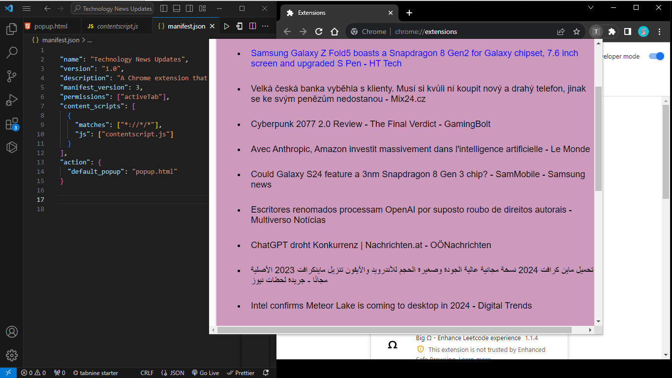 GitHub - VSudarshana/Technology-News-Updates: A Chrome extension that ...