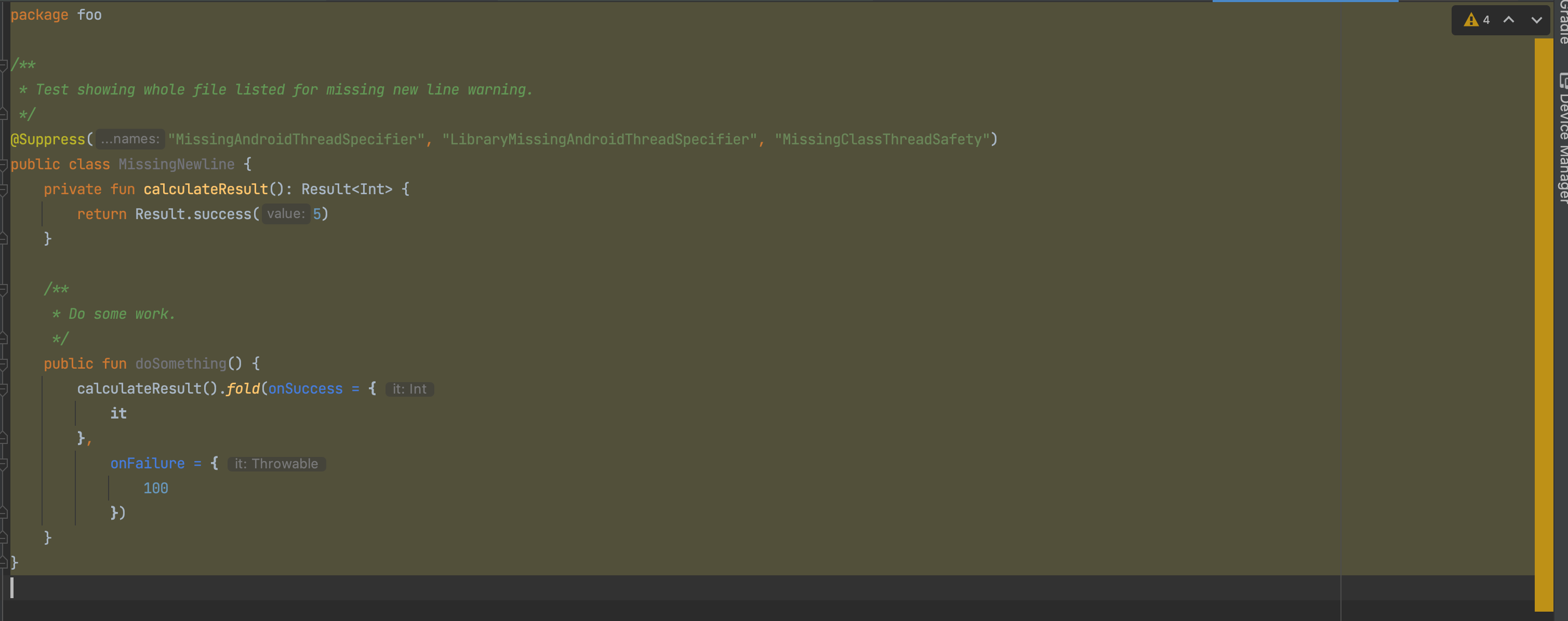 Missing newlines for the Wrapping rule is showing the whole file as ...